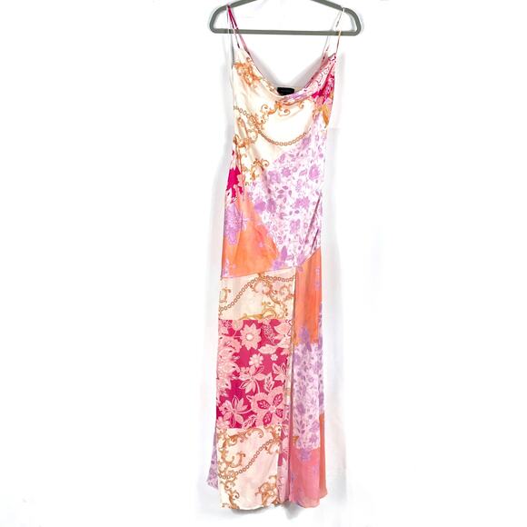 Majorelle Riviera Gown Maxi Slip Dress Medallion Patchwork Slit Sleeveless Sz S‎ - Picture 1 of 10